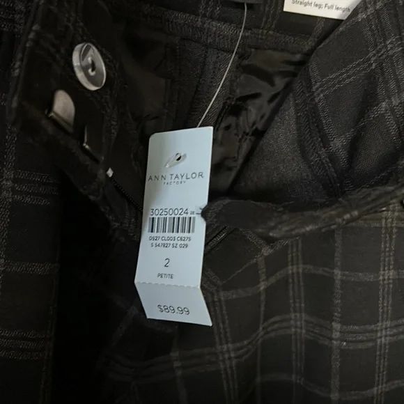 Women’s Ann Taylor Factory Sz 2P Mid Rise Straight Leg Poly/Rayon/Spandex Blend - Picture 4 of 7